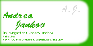 andrea jankov business card